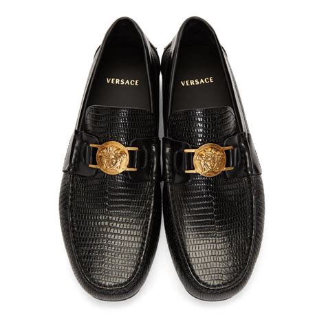 versace gold toe medusa loafers|gianni versace men's slip ons.